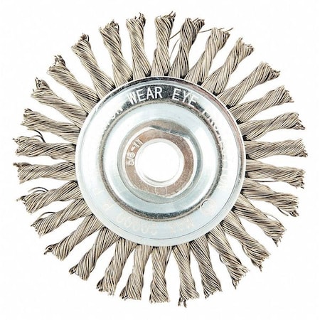 Zoro Select Wire Wheel Brush, Twisted, Stainless Steel 66252839039