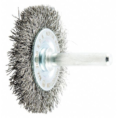 Zoro Select Wire Wheel Brush, Crimped, Carbon Steel 66252839029