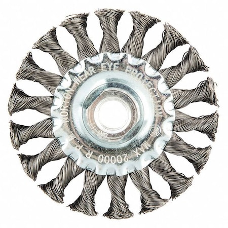 Zoro Select Wire Wheel Brush, Knotted, Carbon Steel