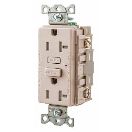 Bryant GFCI Receptacle, Self-Testing, 2 Poles GFT20LA