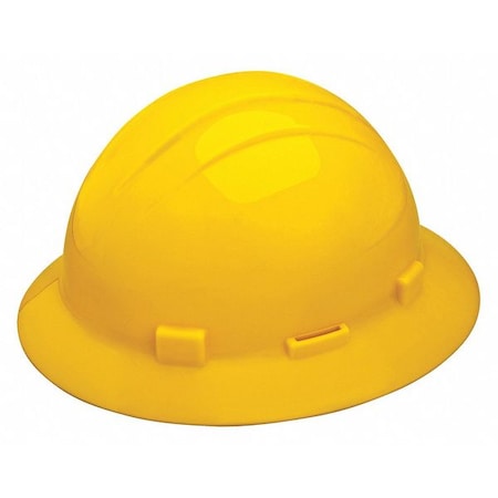 Deltaplus Hard Hat, Americana, Polyethylene, 4 Point Pinlock, Type 1, Class E, Yellow WEL19292YE