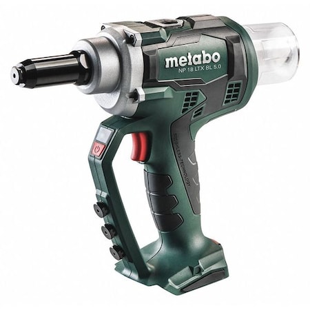 Metabo Cordless Rivet Tool, Bare Tool, Stroke 1"L NP 18 LTX BL 5.0 bare
