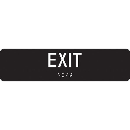 Condor Exit Sign, 2" Height, 8" Width, ABS Plastic, Rectangle, English 483U09