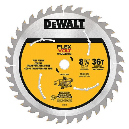 Dewalt 8-1/4" 36T TABLE SAW BLADE DWAFV3836
