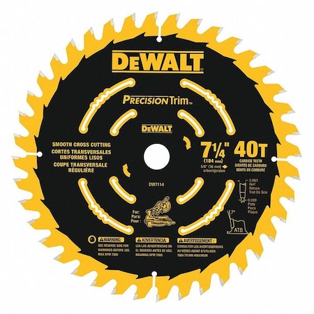 Dewalt 7-1/4" Precision Trim Miter Saw Blades DW7114PT