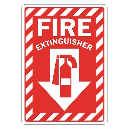 Lyle Fire Extinguisher Sign, 10 in Height, 7 in Width, Non-PVC Polymer, Horizontal Rectangle, English LCU1-0071-ED_7x10