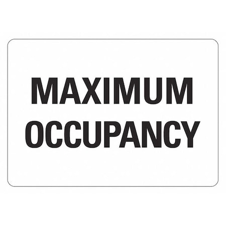Lyle MAXIMUM OCCUPANCY, 10 in W x 7 in H, Vertical Rectangle, Plastic, LCU1-0150-NP_10x7 LCU1-0150-NP_10x7