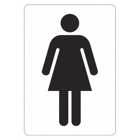 Lyle RESTROOM WOMAN Symbol only, 7 in W x 10 in H, Non-PVC Polymer, LCU1-0169-ED_7x10 LCU1-0169-ED_7x10