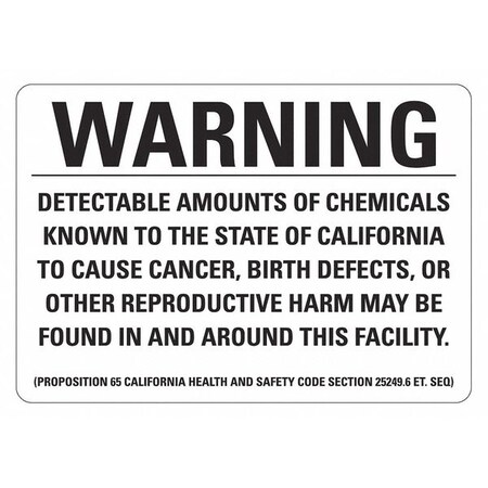 Lyle Chemical Sign, 10 in Height, 7 in Width, Non-PVC Polymer, Vertical Rectangle, English LCU6-0172-ED_10x7