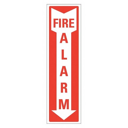 Lyle Fire Sign, 14 in Height, 4 in Width, Reflective Sheeting, Horizontal Rectangle, English LCU1-0064-RD_4x14