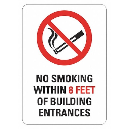 Lyle No Smoking Sign, 14 in H, 10" W, Vertical Rectangle, English, LCU1-0040-RA_10x14 LCU1-0040-RA_10x14