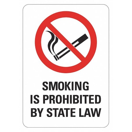 Lyle No Smoking Sign, 14 in H, 10" W, Vertical Rectangle, English, LCU1-0041-RA_10x14 LCU1-0041-RA_10x14