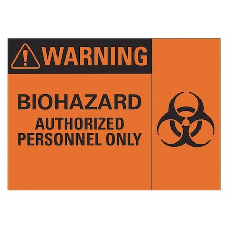 Lyle Biohazard Sign, 7 in H, 10 in W, Vertical Rectangle, English, LCU1-0050-NA_10x7 LCU1-0050-NA_10x7