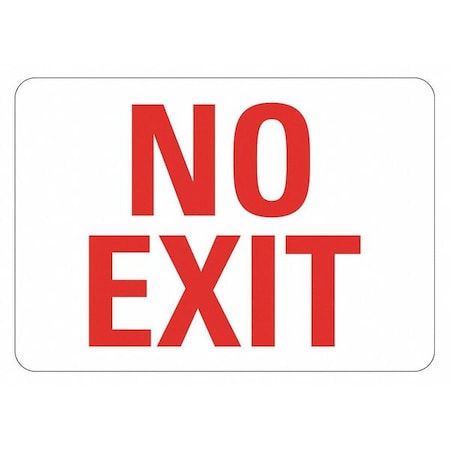 Lyle Exit Sign, 10" Height, 14" Width, Recycled Aluminum, Rectangle, English LCU1-0007-GA_14x10