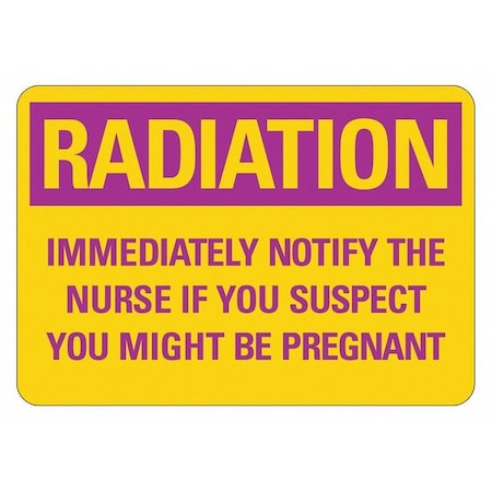Lyle Radiation & Laser Sign, 10 in H x 14 in W, Non-PVC Polymer, Horizontal Rectangle LCU1-0018-ED_14x10