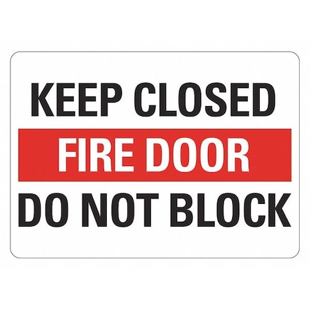 Lyle Fire Sign, 10 in Height, 14 in Width, Non-PVC Polymer, Horizontal Rectangle, English LCU1-2014-ED_14x10
