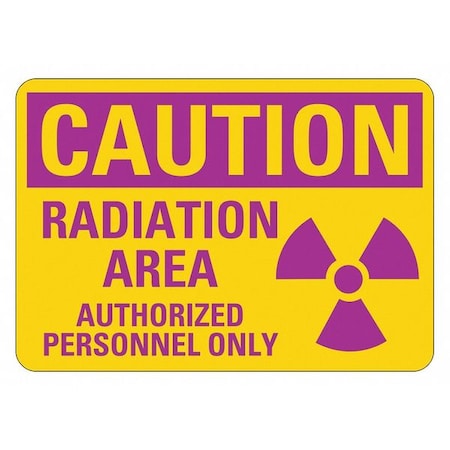 Lyle Radiation Sign, 7 in H, 10 in W, Aluminum, Vertical Rectangle, LCU1-0015-NA_10x7 LCU1-0015-NA_10x7