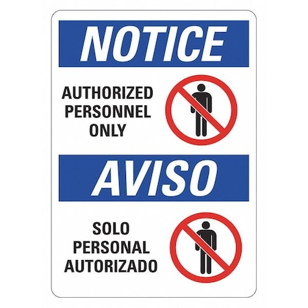 Lyle Office and Facility Sign, 14 in Height, 10 in Width, Plastic, Vertical Rectangle, English, Spanish LCU5-0312-NP_10x14