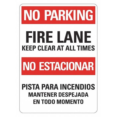 Lyle Fire Sign, 14 in Height, 10 in Width, Plastic, Vertical Rectangle, English, Spanish LCU1-0155-NP_10x14