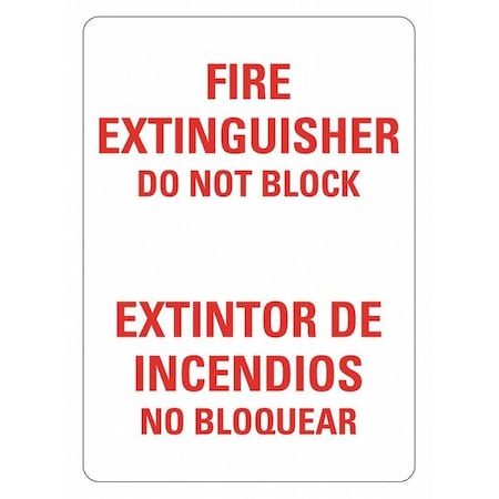 Lyle Fire Extinguisher Sign, 14 in Height, 10 in Width, Plastic, Vertical Rectangle, English, Spanish LCU1-0183-NP_10x14