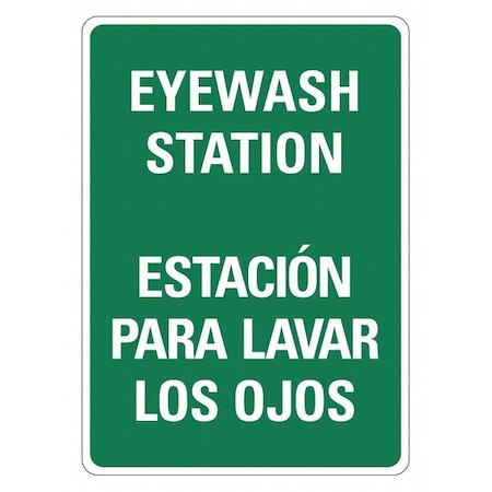 Lyle EYE WASH STATION, Spanish-Bilingual, 10 in W x 14 in H, Rectangle, Plastic, LCU1-2011-NP_10x14 LCU1-2011-NP_10x14