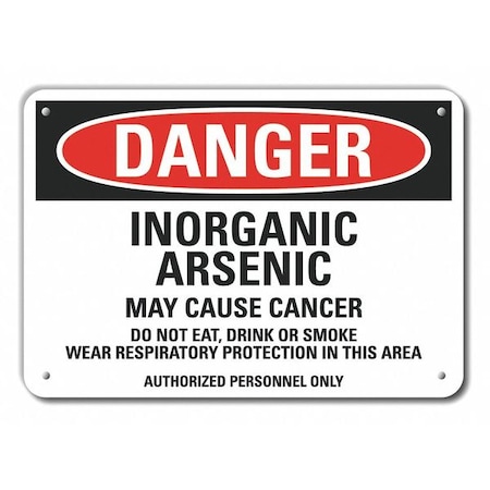 Lyle Danger, 14 in W x 10 in H, Horizontal Rectangle, Non-PVC Polymer LCU4-0745-RD_14x10