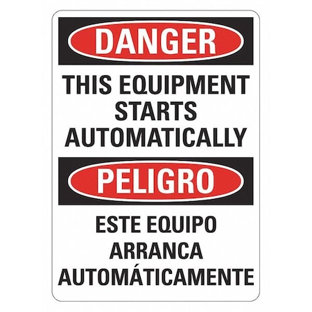 Lyle Danger Sign, 14 in Height, 10 in Width, Plastic, Vertical Rectangle, English LCU4-0751-NP_10x14