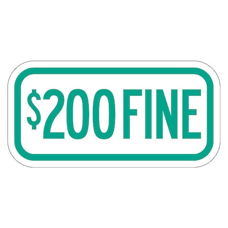 Lyle Fine Supplemental Parking Sign, 6" x 12, T1-2053-HI_12x6 T1-2053-HI_12x6