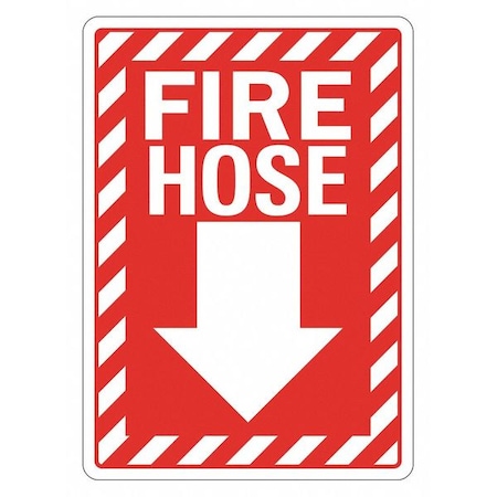 Lyle Fire Sign, 10 in Height, 7 in Width, Aluminum, Horizontal Rectangle, English LCU1-0069-RA_7x10