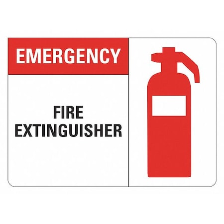 Lyle Fire Extinguisher Sign, 7 in Height, 10 in Width, Aluminum, Vertical Rectangle, English LCU1-0079-GA_10x7