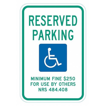 Lyle ADA Handicapped Parking Sign, 18" x 12, T1-6258-HI_12x18 T1-6258-HI_12x18