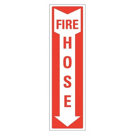 Lyle Fire Sign, 14 in Height, 4 in Width, Aluminum, Horizontal Rectangle, English LCU1-0065-RA_4x14