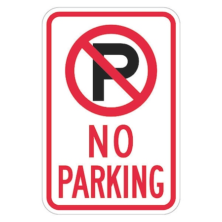 Lyle No Parking Sign, 18" x 12, T1-2888-HI_12x18 T1-2888-HI_12x18