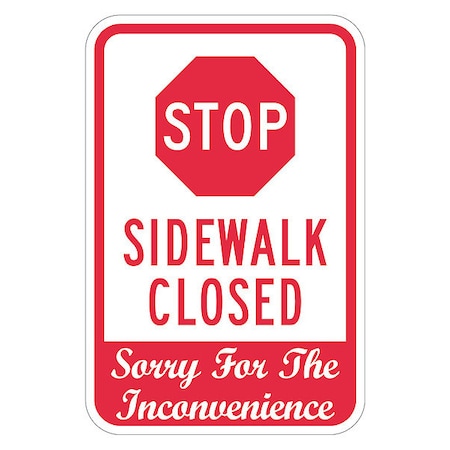 Lyle Stop Look Before Exiting Sign, 18" Height, 12" Width, Recycled Aluminum, Rectangle, English T1-5046-EG_12x18