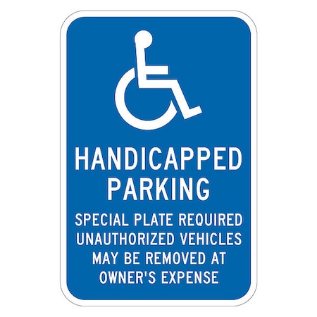 Lyle ADA Handicapped Parking Sign, 18" x 12, T1-2079-HI_12x18 T1-2079-HI_12x18