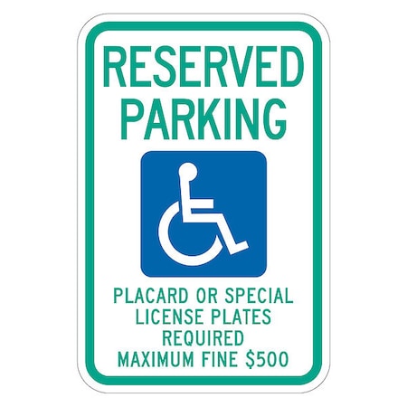 Lyle ADA Handicapped Parking Sign, 18" x 12, T1-2161-HI_12x18 T1-2161-HI_12x18