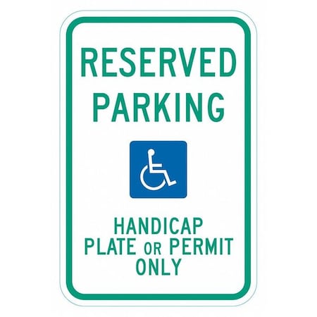Lyle ADA Handicapped Parking Sign, 18" x 12, T1-6248-HI_12x18 T1-6248-HI_12x18
