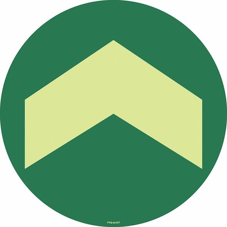 Stranco Floor Sign, 8 in H, 8 in W, Vinyl, Circle, English, FS-8-625, PK2 FS-8-625