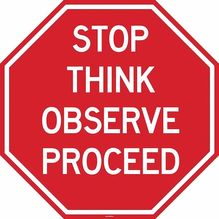 Stranco Anti-Slip Floor Sign, 24 in H, 24 in W, Vinyl, Octagon, English, FS-24OCT-615 FS-24OCT-615