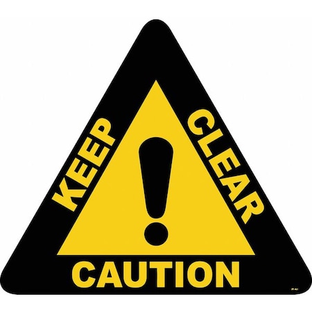 Stranco Floor Sign, 15 in H, 15 in W, Vinyl, Triangle, English, FS-15T-401 FS-15T-401