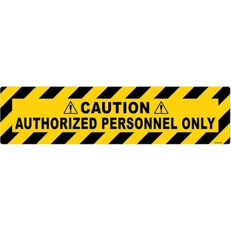 Stranco Floor Sign, 6 in H, 24 in W, Vinyl, Horizontal Rectangle, English, FS-624-620 FS-624-620