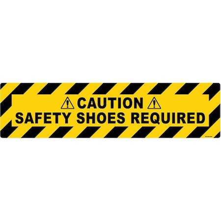 Stranco Anti-Slip Floor Sign, 6 in H, 24 in W, Vinyl, Horizontal Rectangle, English, FS-624-904 FS-624-904