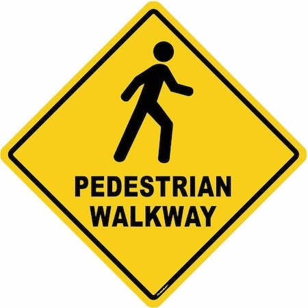 Stranco Floor Sign, 17 in H, 17 in W, Vinyl, Diamond, English, FS-DIAM-501 FS-DIAM-501