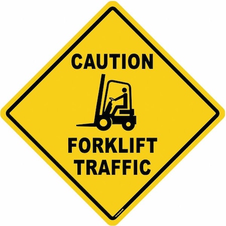 Stranco Floor Sign, 17 in H, 17 in W, Vinyl, Diamond, English, FS-DIAM-505 FS-DIAM-505