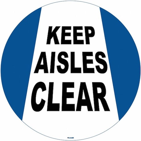 Stranco Floor Sign, 8 in H, 8 in W, Vinyl, Circle, English, FS-8-803, PK2 FS-8-803