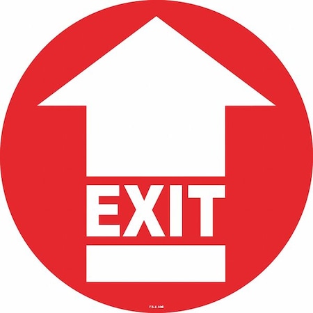 Stranco Floor Sign, 8 in H, 8 in W, Vinyl, Circle, English, FS-8-806, PK2 FS-8-806