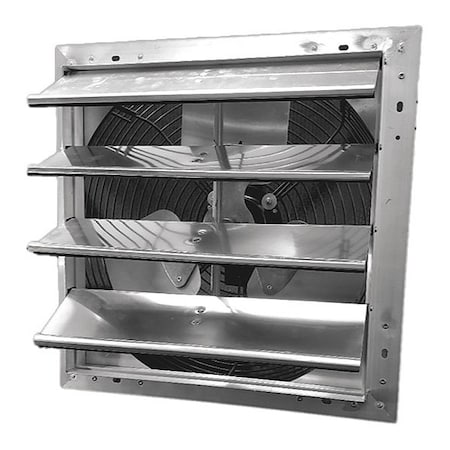 Dayton Shutter Mount Exhaust Fan, 16 in Blade Dia, 1/10 hp, 1 Phase, Variable Speed, 1381 cfm, 115V AC 484X39