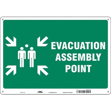 Condor Safety Sign, 14 in Height, 20 in Width, Polyethylene, Horizontal Rectangle, English 485F85