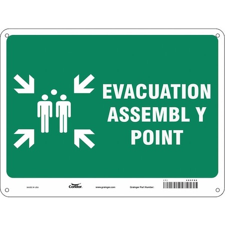 Condor Safety Sign, 18 in Height, 24 in Width, Polyethylene, Horizontal Rectangle, English 485F86