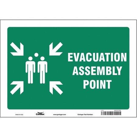 Condor Safety Sign, 10 in Height, 14 in Width, Vinyl, Horizontal Rectangle, English 485F88
